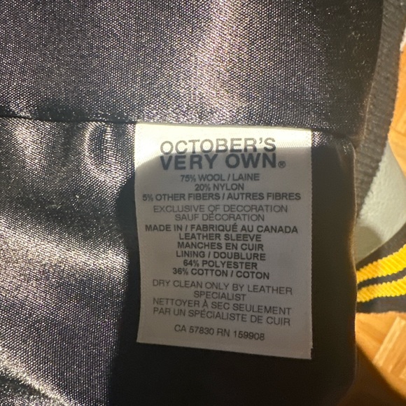 October very own leather varsity jacket xxl - Picture 6 of 7
